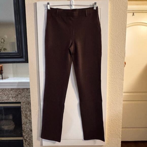 NWT Quince Ultra Stretch Ponte Straight Leg Pant Brown Medium Tall - Picture 4 of 8